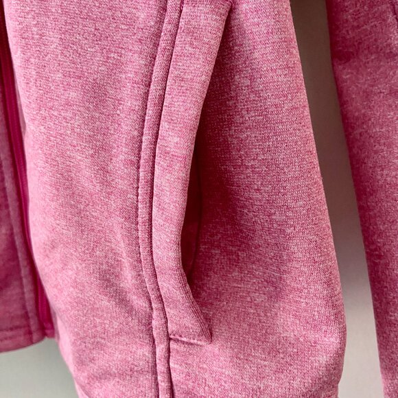 BENCH Pink Zip Up Sweatshirt with Sleeve Logo - Size M - Picture 2 of 8